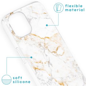 iMoshion Design hoesje iPhone 13 - White Marble
