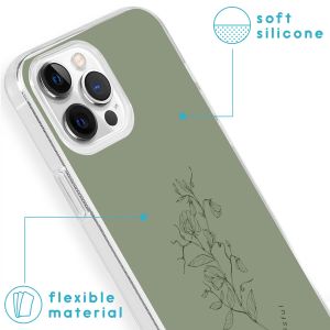 iMoshion Design hoesje iPhone 13 Pro - Floral Green