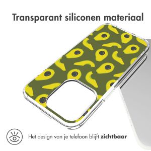iMoshion Design hoesje iPhone 14 Pro - Avocados