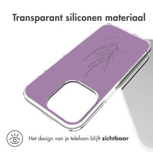 iMoshion Design hoesje iPhone 14 Pro - Floral Purple