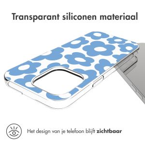 iMoshion Design hoesje iPhone 14 Pro Max - Retro Blue Flowers