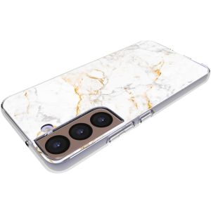 iMoshion Design hoesje Samsung Galaxy S22 - White Marble