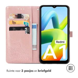 iMoshion Mandala Bookcase Xiaomi Redmi A1 / A2 - Rosé Goud