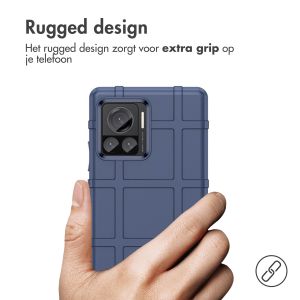 iMoshion Rugged Shield Backcover Motorola Edge 30 Ultra - Donkerblauw