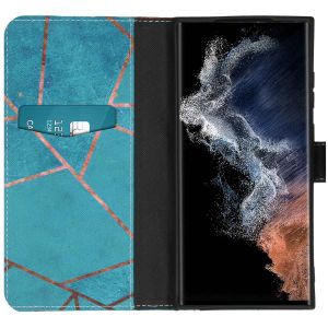 iMoshion Design Softcase Bookcase Samsung Galaxy S23 Ultra - Blue Graphic
