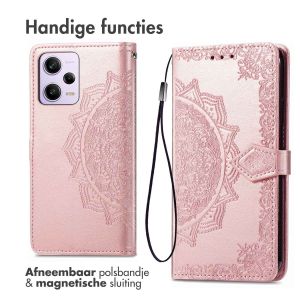 iMoshion Mandala Bookcase Xiaomi Redmi Note 12 Pro - Rosé Goud