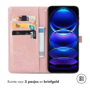 iMoshion Mandala Bookcase Xiaomi Redmi Note 12 - Rosé Goud