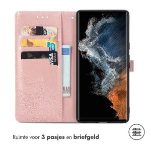 iMoshion Mandala Bookcase Samsung Galaxy S23 Ultra - Rosé Goud