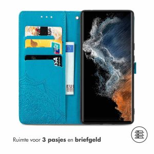 iMoshion Mandala Bookcase Samsung Galaxy S23 Ultra - Turquoise