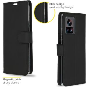 Accezz Wallet Softcase Bookcase Motorola Edge 30 Ultra - Zwart