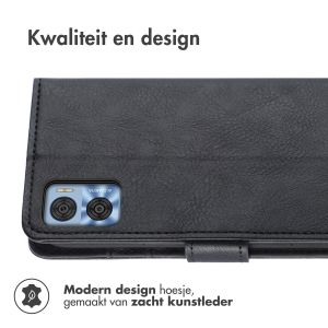 iMoshion Luxe Bookcase Motorola Moto E22 - Zwart