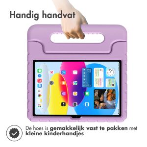 iMoshion Kidsproof Backcover met handvat iPad 10 (2022) 10.9 inch - Lila