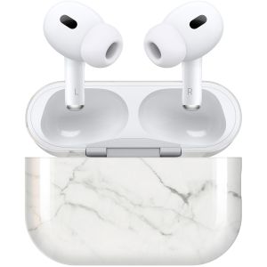 iMoshion Design Hardcover Case AirPods Pro 2 - White Marble