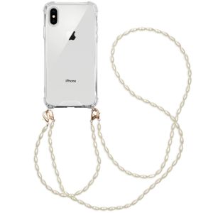 iMoshion Backcover met koord + armband - Parels iPhone Xs / X