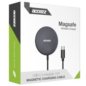 Accezz MagSafe Wireless Charger - MagSafe oplader met USB-C aansluiting - 15 Watt - Grijs