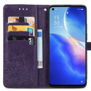 iMoshion Mandala Bookcase Oppo Find X3 Lite - Paars