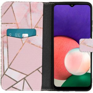 iMoshion Design Softcase Bookcase Galaxy A22 (5G) - Pink Graphic