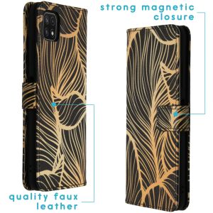 iMoshion Design Softcase Bookcase Galaxy A22 (5G) - Golden Leaves