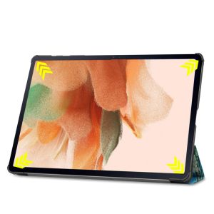 iMoshion Design Trifold Bookcase Samsung Galaxy Tab S8 Plus / Tab S7 FE 5G / Tab S7 Plus - Groene Plant