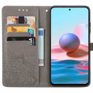 iMoshion Mandala Bookcase Xiaomi Redmi Note 10 (4G) / Note 10S - Grijs