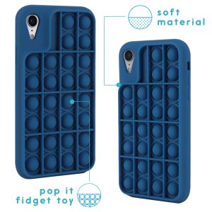 iMoshion Pop It Fidget Toy - Pop It hoesje iPhone Xr - Donkerblauw