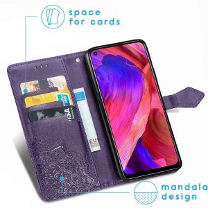 iMoshion Mandala Bookcase Oppo A74 (5G) / A54 (5G) - Paars