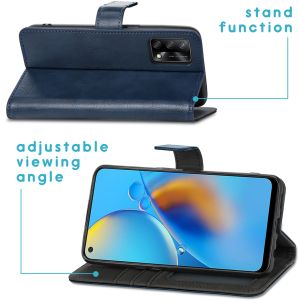 iMoshion Luxe Bookcase Oppo A74 (4G) - Donkerblauw