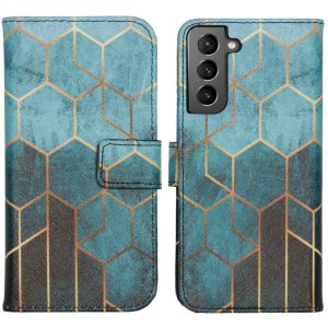 iMoshion Design Softcase Bookcase Galaxy S21 - Green Honeycomb