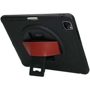Defender Backcover met strap iPad Pro 12.9 (2021 / 2022) - Zwart