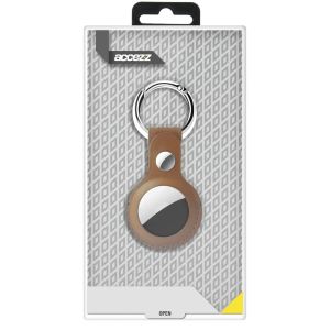 Accezz Genuine Leather Keychain Case Apple AirTag - Bruin