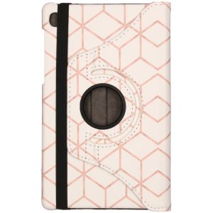 iMoshion 360° Draaibare Design Bookcase Galaxy Tab A7 Lite - Cubes Rose Gold