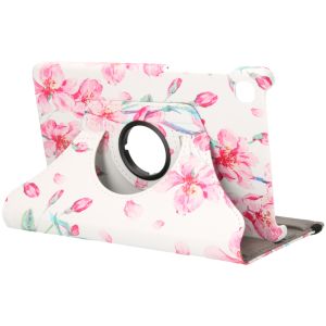 iMoshion 360° Draaibare Design Bookcase Galaxy Tab A7 Lite - Blossom Watercolor White