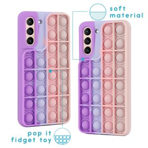 iMoshion Pop It Fidget Toy - Pop It hoesje Galaxy S21 - Multicolor