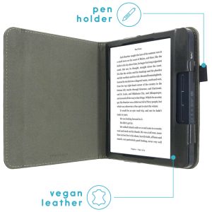 iMoshion Vegan Leather Bookcase Kobo Libra H2O - Zwart