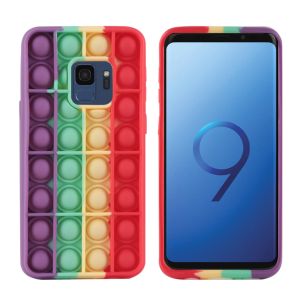 iMoshion Pop It Fidget Toy - Pop It hoesje Samsung Galaxy S9 -Rainbow
