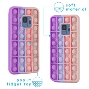 iMoshion Pop It Fidget Toy - Pop It hoesje Galaxy S9 - Multicolor