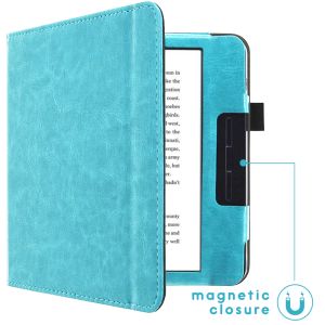 iMoshion Vegan Leather Bookcase Kobo Libra H2O - Lichtblauw