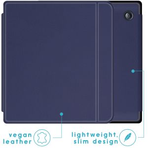 iMoshion Slim Hard Case Sleepcover Bookcase met stand Kobo Libra H2O - Donkerblauw