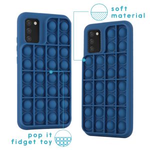 iMoshion Pop It Fidget Toy - Pop It hoesje Galaxy A02s - Donkerblauw