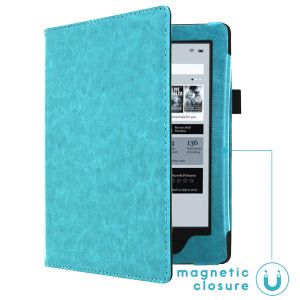 iMoshion Vegan Leather Bookcase Kobo Aura H2O - Lichtblauw
