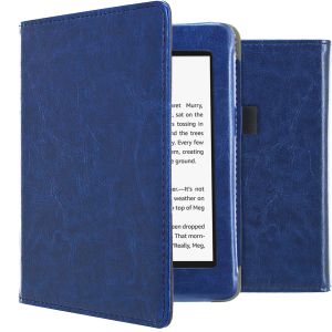 iMoshion Vegan Leather Bookcase Kindle Paperwhite 4 - Donkerblauw