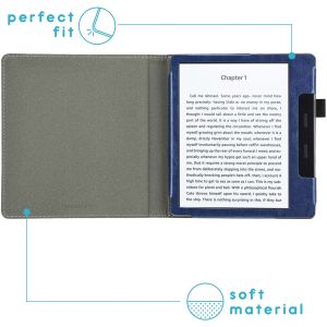iMoshion Vegan Leather Bookcase Amazon Kindle Oasis 3 - Donkerblauw