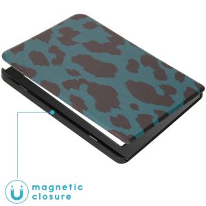 iMoshion Design Slim Hard Case Bookcase Kobo Nia - Green Leopard