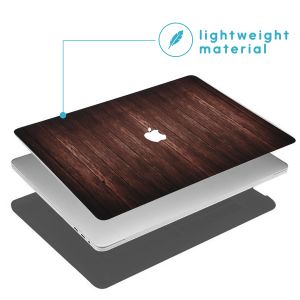 iMoshion Design Laptop Cover MacBook Pro 13 inch (2016-2019) - A1708 / A2159 - Dark Brown Wood