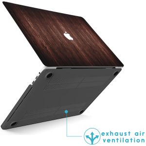 iMoshion Design Laptop Cover MacBook Pro 15 inch (2016-2019) - A1707 / A1990 - Dark Brown Wood