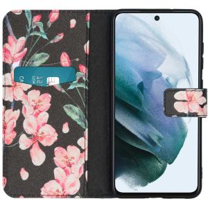 iMoshion Design Softcase Bookcase Galaxy S21 FE - Blossom Black
