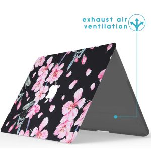 iMoshion Design Laptop Cover MacBook Pro 13 inch Retina - A1502 - Blossom Watercolor Black