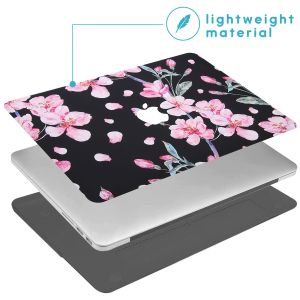iMoshion Design Laptop Cover MacBook Pro 13 inch Retina - A1502 - Blossom Watercolor Black