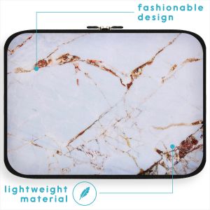 iMoshion Universele Design Sleeve 13 inch - White Marble