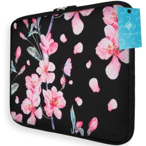 iMoshion Universele Design Sleeve 13 inch - Blossom Watercolor Black